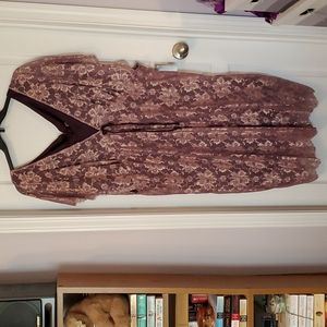 Kiyonna Purple lace sheath dress